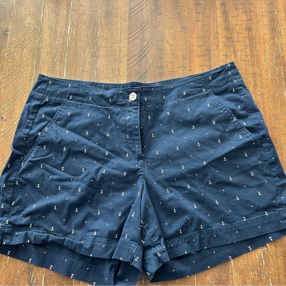 Nautica Dark Blue Women's Anchor Pattern Shorts